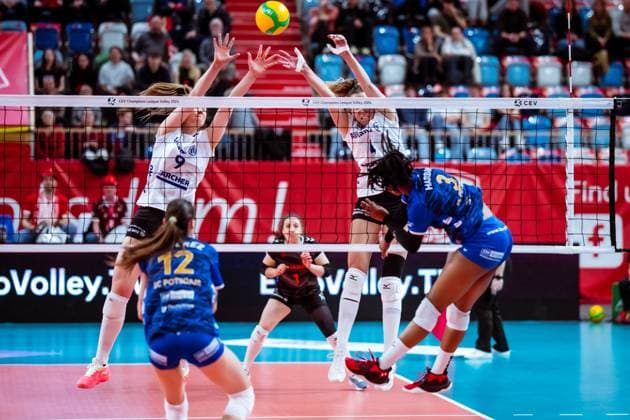 CEV Champions League SC Potsdam Allianz MTV Stuttgart 07 02 2024 CEV Champions League SC Potsdam Allianz MTV Stuttgart 07 02 2024 Copyright: xBEAUTIFULxSPORTS NicolxMarschallx