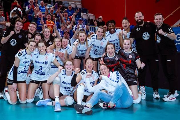 Bilder des Jahres 2024, Sport 02 Feburar Sport Themen der Woche KW06 Sport Bilder des Tages CEV Champions League SC Potsdam - Allianz MTV Stuttgart; 07.02.2024 CEV Champions League SC Potsdam - Allianz MTV Stuttgart; 07.02.2024 *** CEV Champions League SC Potsdam Allianz MTV Stuttgart 07 02 2024 CEV Champions League SC Potsdam Allianz MTV Stuttgart 07 02 2024 Copyright: xBEAUTIFULxSPORTS NicolxMarschallx