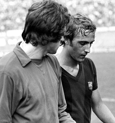 Liverpool - Barcelona Onderwerp Subject: Barcelona -AZ Europa Cup 1978 Club Team Country: Barcelona Seizoen Season: 1977 1978 FOTO PHOTO: Liverpool s Ray CLEMENS (L) and Barcelona s Johan NEESKENS Trefwoorden Keywords: Champions League doelman B %13,9 $10 BARCELONA ESP Content not available for redistribution in The Netherlands directly or indirectly through any third parties. Copyright: xBSRxAgencyx 771020345 EDITORIAL USE ONLY