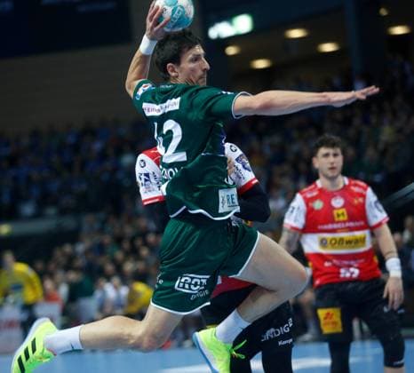Wetzlar, Buderus Arena, 07 02 2024 Nemanja Zelenovic Wetzlar at the Handball 1 Bundesliga match HSG Wetzlar ThSV Eisenach