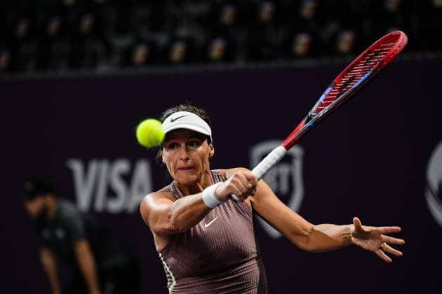 Transylvania Open CLUJ-NAPOCA, ROU February 5-11 2024 Hard, Courtsol Tatjana Maria of Germany is in action during her match against Sara Errani of Italy in the round of 16 at the Transylvania Open, a WTA250 tournament, in BT Arena, Cluj-Napoca, on February 8, 2024. Cluj-Napoca Romania  Copyright: xFlaviuxBuboix originalFilename:buboi-notitle240208_npUNm.jpg