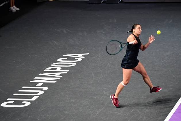 Transylvania Open 2024 Elisabetta Cocciaretto of Italy is in action during her match against Harriet Dart of Great Britain in the round of 16 at the Transylvania Open, a WTA250 tournament, in BT Arena, Cluj-Napoca, Romania, on February 8, 2024. Cluj-Napoca Romania  Copyright: xFlaviuxBuboix originalFilename:buboi-notitle240208_np36J.jpg