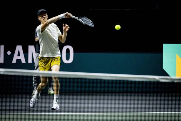 Tennis, ATP tournament in Rotterdam, Jannik Sinner training