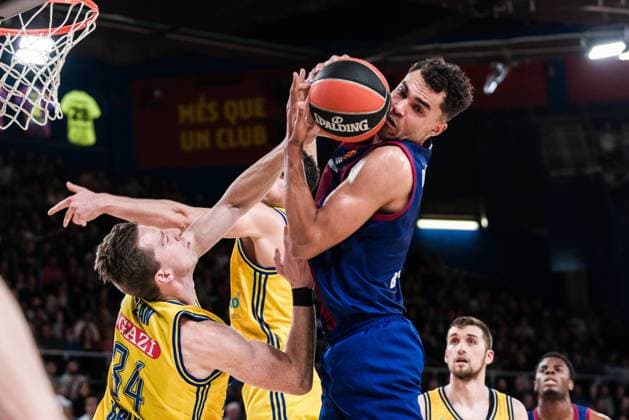 Sport Themen der Woche KW06 Sport Bilder des Tages February 9, 2024, Barcelona, Barcelona, Spain: Oscar Da Silva of FC Barcelona, Barca in action during the Turkish Airlines EuroLeague, match played between FC Barcelona and Alba Berlin at Palau Blaugrana on February 09, 2024 in Barcelona, Spain. Barcelona Spain - ZUMAa181 20240209_zaa_a181_105 Copyright: xJavierxBorregox