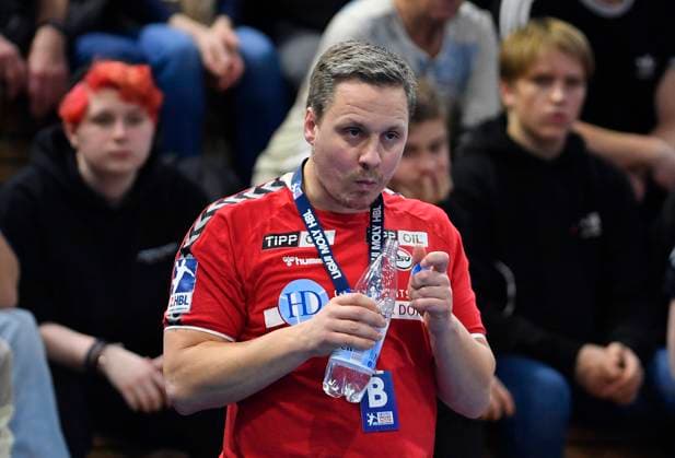 9 2 2024, Hamm coach Michael Lerscht, Handball, 2 Bundesliga, HC Elbflorenz Dresden ASV Hamm Westfalen, c Dresden Germany