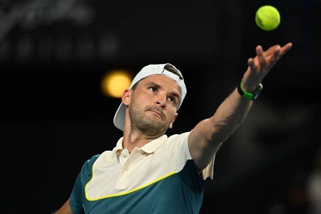 Open 13 Provence - Marseille Grigor Dimitrov (BUL) during his quarter final round match at the Open 13 Provence in Marseille, on February, 9, 2024. Photo by Corinne Dubreuil ABACAPRESS.COM Marseille France  Copyright: xDubreuilxCorinne ABACAx