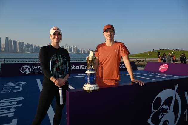 Tennis, WTA tournament in Doha, photo session with Iga Swiatek