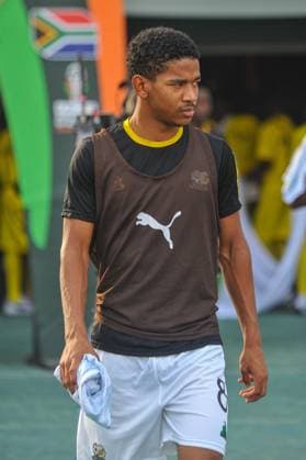 BOUAKE, COTE D IVOiRE - FEBRUARY 7; Jayden Adams of South Africa during the TotalEnergies Caf Africa Cup of Nations (Afcon 2023) Semi Final match between Nigeria and South Africa at Stade de la Paix on February 7, 2024 in Bouake, Cote d Ivore. Photo by Segun Ogunfeyitimi. Copyright: xAMADAxMASARUx