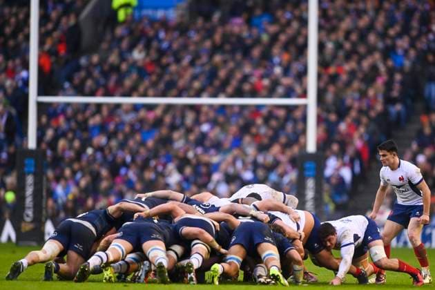 Sport Themen der Woche KW06 Scrum during the Six Nations rugby union match between Scotland and France at Murrayfield in Edinburgh, Scotland. RUGBY: Ecosse vs France Tournoi des 6 Nations - 10 02 2024 WillPalmer Panoramic 