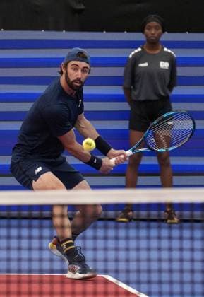 February 10, 2024, Dallas, Texas, United States: February 10, 2024, Dallas, Texas, United States: Jordan Thompson (AUS) hits a backhand in men s doubles quarter final match during the Dallas Open at the Styslinger ALTEC Tennis Center on the campus of Southern Methodist University. on February 10, 2024 in Dallas, Texas, United States. Dallas United States - ZUMAe321 20240210_zsa_e321_005 Copyright: xJavierxVicenciox xEyepixxGroupx