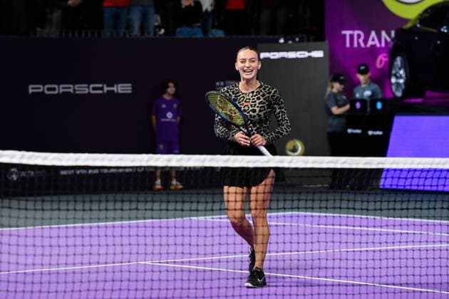 Transylvania Open 2024 Ana Bogdan from Romania is celebrating after winning her match against Jaqueline Cristian from Romania in the semifinals of the Transylvania Open, WTA250 Tournament, at BT Arena in Cluj-Napoca, Romania, on February 10, 2024. Cluj-Napoca Romania  Copyright: xFlaviuxBuboix originalFilename:buboi-notitle240210_np7l8.jpg