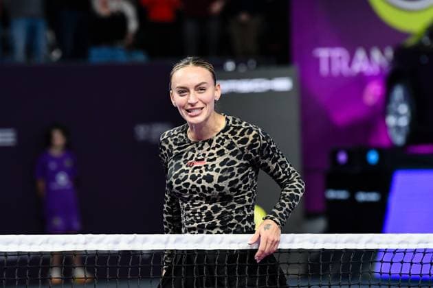 Transylvania Open 2024 Ana Bogdan from Romania is celebrating after winning her match against Jaqueline Cristian from Romania in the semifinals of the Transylvania Open, WTA250 Tournament, at BT Arena in Cluj-Napoca, Romania, on February 10, 2024. Cluj-Napoca Romania  Copyright: xFlaviuxBuboix originalFilename:buboi-notitle240210_npjtd.jpg