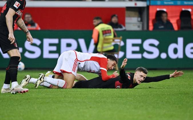 Florian Wirtz Bayer 04 Leverkusen , Jamal Musiala Bayern Muenchen , v re 10 02 2024, Soccer season 2023 2024, 1 Bundesliga, Matchday 21, Bayer 04 Leverkusen FC Bayern München 3 0 Leverkusen BayArena Nordrhein Westfalen Germany Team2