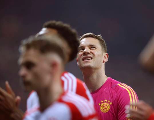 10 02 2024, Soccer 1 Bundesliga 2023 2024, Matchday 21, Bayer 04 Leverkusen FC Bayern Munich, in the BayArena Leverkusen Goalkeeper Manuel Neuer FC Bayern Munich pensive DFL and DFB regulations prohibit any use of photographs as image sequences and or quasi video
