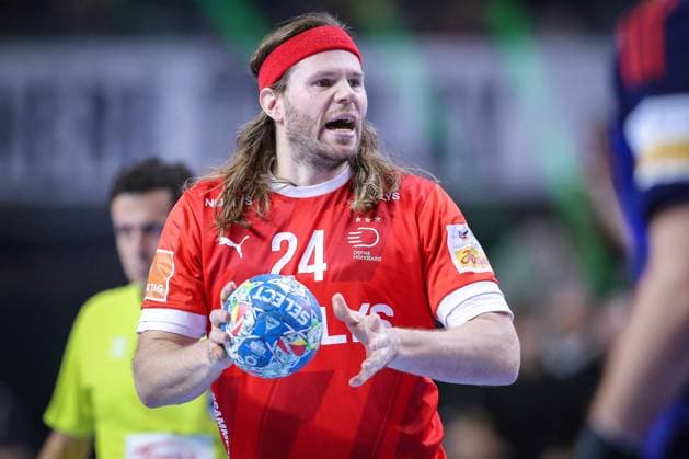 28 01 2024, EHF EURO 2024, European Mens Handball Championship, Lanxess Arena in Cologne, Final, France Denmark Mikkel Hansen Denmark North Rhine-Westphalia Germany