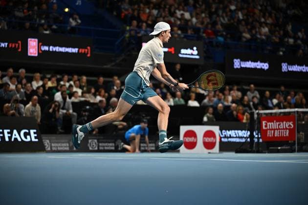 Open 13 Provence - Marseille Ugo Humbert (FRA) wins the final round match at the Open 13 Provence in Marseille, on February, 11, 2024. Photo by Corinne Dubreuil ABACAPRESS.COM Marseille France  Copyright: xDubreuilxCorinne ABACAx