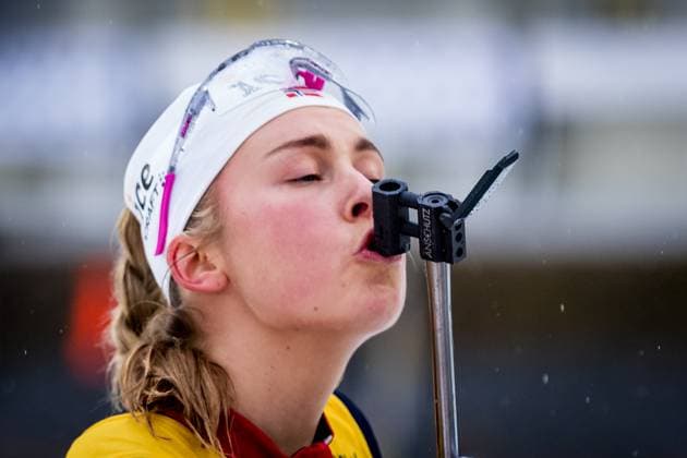 Sport Themen der Woche KW06 Sport Bilder des Tages Ingrid Landmark Tandrevold of Norway competes in the women s 10 km pursuit during the Biathlon World Championships 2024 in Nove Mesto na Morave, Czech Republic, on February 11, 2024. (CTKxPhoto JaroslavxSvoboda) CTKPhotoP2024021106260  CTKPhotoP2024021106260