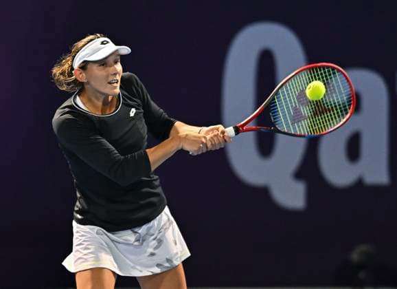 Qatar TotalEnergies Open - Day 1 Varvara Gracheva of France is in action during her first-round match against Zhu Lin of China at the WTA, Tennis Damen 1000-Qatar TotalEnergies Open tennis tournament at the Khalifa International Tennis Complex in Doha, Qatar, on February 11, 2024. DOHA Qatar  Copyright: xNoushadxThekkayilx originalFilename:varittyakkal-wta1000q240212_npNZq.jpg