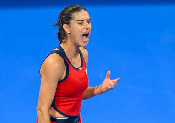 Qatar TotalEnergies Open - Day 1 Sorana Cirstea of Romania is reacting during her first round match against Sloane Stephens of the US at the WTA, Tennis Damen 1000-Qatar TotalEnergies Open tennis tournament at the Khalifa International Tennis Complex in Doha, Qatar, on February 11, 2024. DOHA Qatar  Copyright: xNoushadxThekkayilx originalFilename:varittyakkal-wta1000q240212_np8lH.jpg