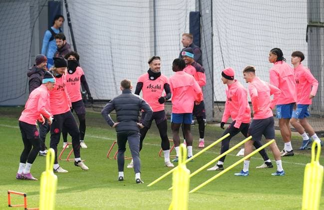 Football, CL, Manchester City training