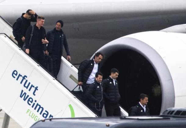 REAL MADRID LANDS AT ERFURT WEIMAR AIRPORT FOR EDITORIAL PURPOSES ONLY p 12 02 2024 Erfurt One of the best football teams in the world at the moment, Real Madrid, landed at Erfurt Weimar Airport at 11 Copyright: SaschaxFromm doc7u3z7c67eh59h19kbbn ,EDITORIAL USE ONLY Copyright: SaschaxFromm