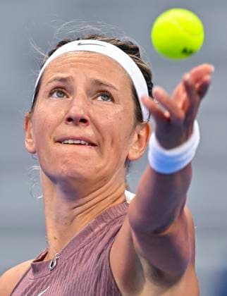 Qatar TotalEnergies Open - Day 2 Victoria Azarenka from Belarus is playing in her first-round match against Magdalena Frech of Poland at the WTA, Tennis Damen 1000-Qatar TotalEnergies Open tennis tournament at the Khalifa International Tennis Complex in Doha, Qatar, on February 12, 2024. DOHA Qatar  Copyright: xNoushadxThekkayilx originalFilename:varittyakkal-qatartot240212_npuOK.jpg
