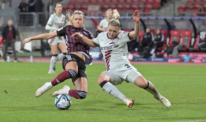 12 02 2024 Soccer Season 2023 2024 1 Womens Soccer Bundesliga 13 Matchday 1 FC Nürnberg FCN Club Bayer 04 Leverkusen Sportfoto Zink xwoxzix Medina Desic 30, 1 FC Nürnberg FCN Melissa Friedrich 3, Bayer Leverkusen