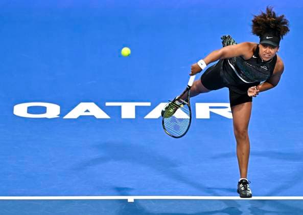 Qatar TotalEnergies Open - Day 2 Naomi Osaka of Japan is playing in her first-round match against Caroline Garcia of France at the WTA, Tennis Damen 1000-Qatar TotalEnergies Open tennis tournament at the Khalifa International Tennis Complex in Doha, Qatar, on February 12, 2024. DOHA Qatar  Copyright: xNoushadxThekkayilx originalFilename:varittyakkal-qatartot240212_npnAY.jpg