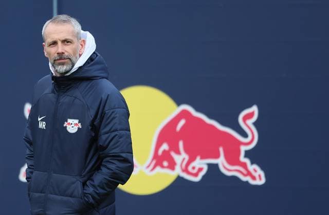 Sport Bilder des Tages RB Leipzig Training Champions League Leipzig, 12.02.2024, RB Trainingszentrum, UEFA Champions League , RB Leipzig - Abschlusstraining am Vortag von Leipzig v. Real Madrid , Im Bild: Trainer Marco Rose (RB Leipzig), *** RB Leipzig training Champions League Leipzig, 12 02 2024, RB training center, UEFA Champions League , RB Leipzig final training the day before Leipzig v Real Madrid , In the picture coach Marco Rose RB Leipzig , Picture Point