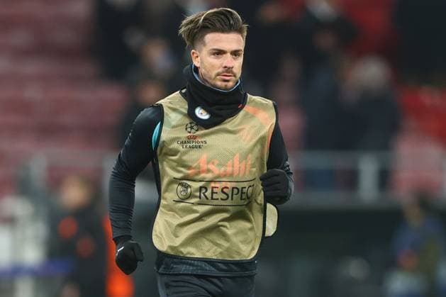 Jack Grealish of Manchester City during the pre-match warm up FC Copenhagen v Manchester City, UEFA Champions League, Round of 16, First Leg, Football, Parken Stadium, Copenhagen, Denmark - 13 Feb 2024 EDITORIAL USE ONLY No use with unauthorised audio, video, data, fixture lists, club league logos or live services. Online in-match use limited to 120 images, no video emulation. No use in betting, games or single club league player publications. Copyright: xKieranxMcManus Shutterstockx 14343227p
