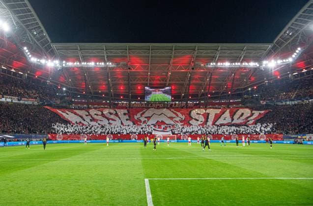 Football, Men, Season 2023 2024, UEFA Champions League Round of 16, First leg , RB Leipzig Real Madrid, Choreo RB, 13 02 2024, Copyright: xSebastianxRäppold MatthiasxKochx