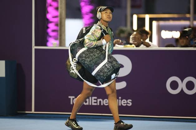 DOHA, QATAR - FEBRUARY 13: Naomi Osaka of Japan arrives to play against Petra Martic in their second round match during the Qatar TotalEnergies Open, part of the Hologic WTA, Tennis Damen Tour at Khalifa International Tennis and Squash Complex on February 13, 2024 in Doha, Qatar  Copyright: xx