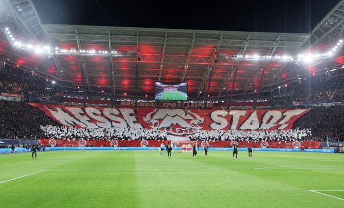 RB Leipzig Real Madrid Champions League Leipzig, 13 02 2024, Red Bull Arena, Champions League, Round of 16 , RB Leipzig vs Real Madrid , In the picture fans of RB Leipzig , Picture Point