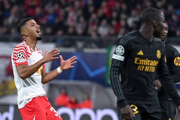 13 02 2024, Football, UCL, UEFA Champions League, Round of 16, Season 2023 2024, RB Leipzig Real Madrid, Benjamin Henrichs RB Leipzig xRHR PHOTO TKx Copyright: TeresaxKroeger RHR-FOTOx RHR-FOTO TK