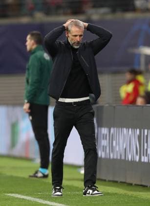13 02 2024, xtgx, football UEFA Champions League 1 8 final, RB Leipzig Real Madrid emspor, v l coach Marco Rose RB Leipzig disappointed, disappointed looking, dissapointed DFL DFB REGULATIONS PROHIBIT ANY USE OF PHOTOGRAPHS as IMAGE SEQUENCES and or QUASI VIDEO Leipzig