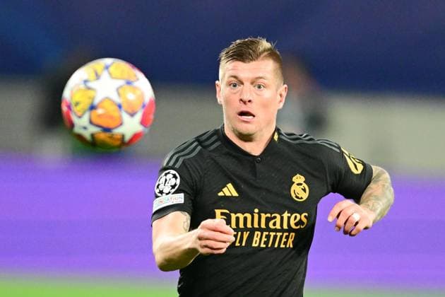 Toni Kroos during UEFA Champions league match, RB Leipzig - Real Madrid, 13. february 2024 Leipzig Germany Copyright: xx FAJ_8036