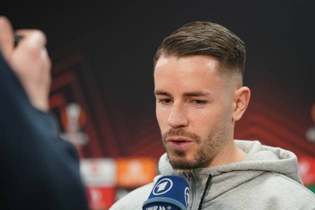 Press conference SC Freiburg in Lens, France PK with coach Christian Streich and Freiburgs Christian Günter before the match in the Europa League 2023 2024, knockout round play-offs against RC Lens at Bollaert Delelis Lens Guenter, Football, Men Copyright: xJoeranxSteinsiekx