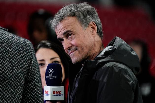 PSG coach Luis Enrique speaks to the media before the match Paris Saint-Germain v Real Sociedad, UEFA Champions League, Round of 16, First Leg, Football, Parc des Princes, Paris, France - 14 Feb 2024 EDITORIAL USE ONLY No use with unauthorised audio, video, data, fixture lists, club league logos or live services. Online in-match use limited to 120 images, no video emulation. No use in betting, games or single club league player publications. Copyright: xDavexWinter Shutterstockx 14343241d