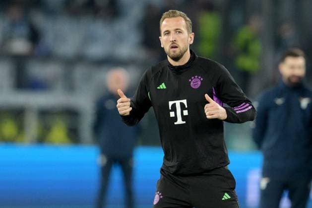 Foto Alfredo Falcone LaPresse 14 Febbraio 2024 Roma (Italia) calcio - Lazio vs Bayern Monaco - Andata ottavi di finale Uefa Champions League 2023 2024 - Stadio Olimpico di Roma. Nella foto: Harry Kane (Bayern Monaco) February 14, 2024 Rome (Italy) sport, soccer - SS Lazio vs FC Bayern Munich - Round of 16 first leg Uefa Champions League 2023 2024 - Olimpic Stadium in Rome. In the pic: Harry Kane (Bayern Monaco)  Copyright: xAlfredoxFalcone LaPressex