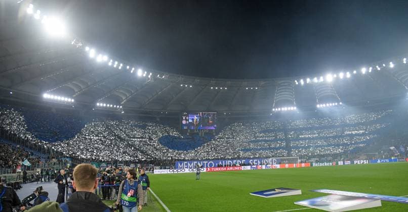 UEFA Champions League football match - SS Lazio vs Bayern Munich SS Lazio supporters during the UEFA Champions League 2023-2024 football match between SS Lazio and Bayern Monaco at the Olympic Stadium in Rome on February 14, 2023. Rome Italy  Copyright: xIPAxSport ABACAx