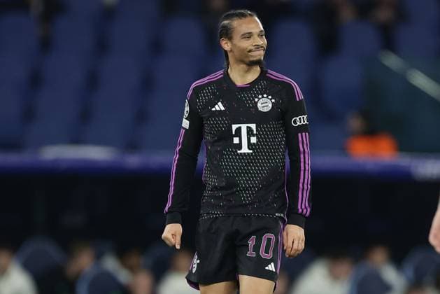 UEFA Champions League SS Lazio vs Bayern Munich Bayern Munich s German forward Leroy Sane looks dejected during the UEFA Champions League Round of 16, first-leg football match between SS Lazio vs Bayern Munich in Rome, on February 14, 2024. ABPH7313 Copyright: xAntonioxBalascox