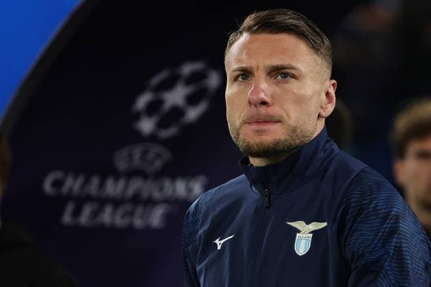 Ciro Immobile of SS Lazio prior to the Champions League football match between SS Lazio and FC Bayern Munchen at Olimpico stadium in Rome (Italy), February 14th, 2024. cesarexpurini