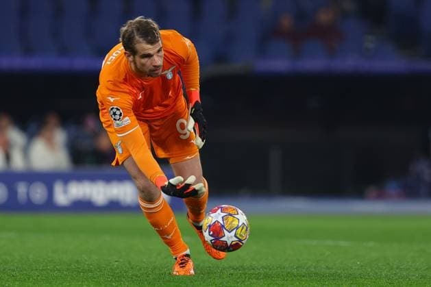 UEFA CHAMPIONS LEAGUE 2023-2024 - Round 16 - SS Lazio vs Bayern Munchen, Olympic Stadium in Rome Rome, Italy 14.2.2024: Ivan Provedel of Lazio in action during the Uefa Champions League 2023-2024, round of 16 football match SS Lazio vs FC Bayern Mucnhen at Olympic Stadium in Rome. Rome Olympic italy italy Copyright: xmarcoxiacobucci