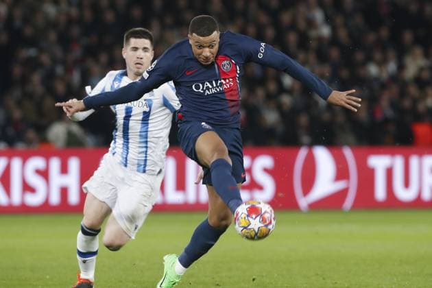 Kylian Mbappe (PSG) FOOTBALL : Paris Saint Germain Vs Real Sociedad - Ligue des Champions - 14 02 2024 MichaelBaucher Panoramic 