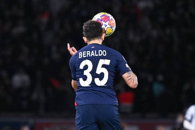 Lucas Beraldo ( 35 - PSG ) during the UEFA Champions League match between PSG and Real Sociedad at Parc Des Princes on February 14, 2024 in Paris, France. ( Photo by federico pestellini panoramic ) - FOOTBALL : Paris Saint Germain vs Real Sociedad - Ligue des Champions - 14 02 2024 FedericoPestellini Panoramic 