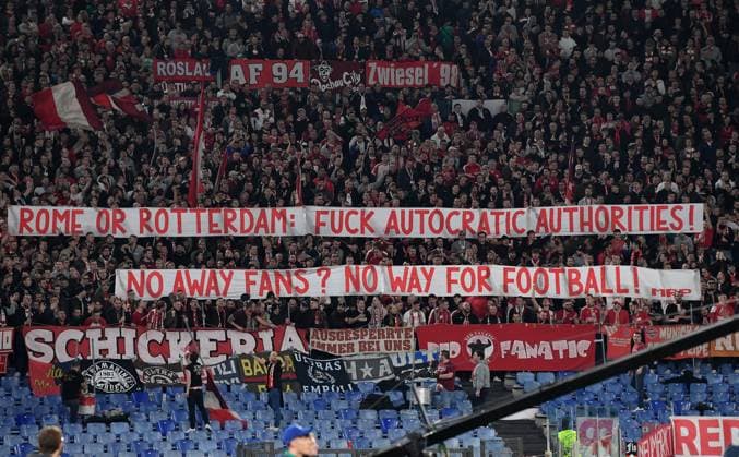 As Roma 14 02 2024 - Champions League Lazio-Bayern Monaco foto Antonello Sammarco Image Nella foto: tifosi Bayern Monaco 