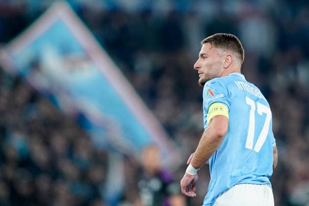 Lazio v FC Bayern Munich - UEFA Champions League Ciro Immobile of SS Lazio looks on during the UEFA Champions League Round of 16 match between SS Lazio v FC Bayern Munich at Stadio Olimpico Roma on February 14, 2024 in Rome, Italy. Rome Stadio Olimpico Rome Italy Copyright: xGiuseppexMaffiax UCL_Lazio-BayernMunich_GM_140224_LIA8720