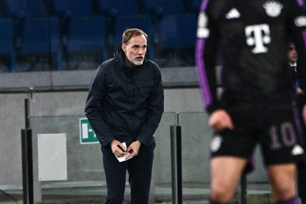 Thomas Tuchel head coach of FC Bayern Munchen during the Uefa Champions League match between SS Lazio and FC Bayern Munchen at Stadio Olimpico Rome Italy on 14 February 2024. Rome Stadio Olimpico Rome Italy Copyright: xNicolaxIanualex SP24-848-015