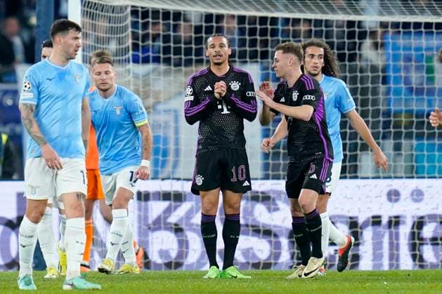 Leroy Sane of FC Bayern Munchen looks dejected during the Uefa Champions League match between SS Lazio and FC Bayern Munchen at Stadio Olimpico Rome Italy on 14 February 2024. Rome Stadio Olimpico Rome Italy Copyright: xPhotoxSportxPicsx SP24-849-031