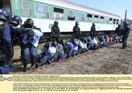 Football, EURO EM, Poland's police train measures against violent fans